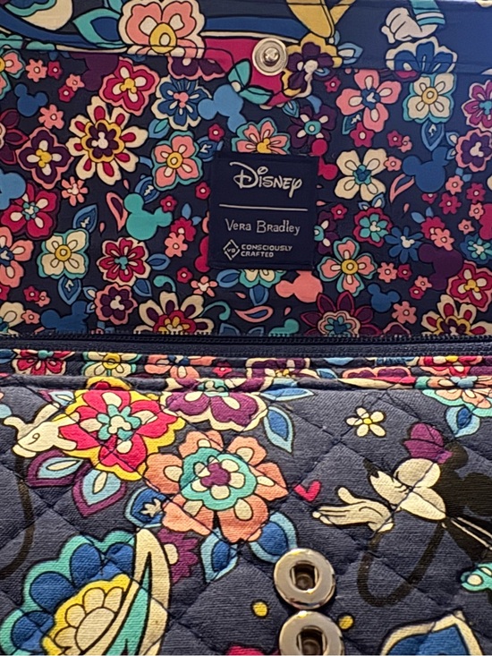 Vera Bradley Handbags - Vera Bradley Quilted Floral Wallet in Navy, Pink, Turquoise